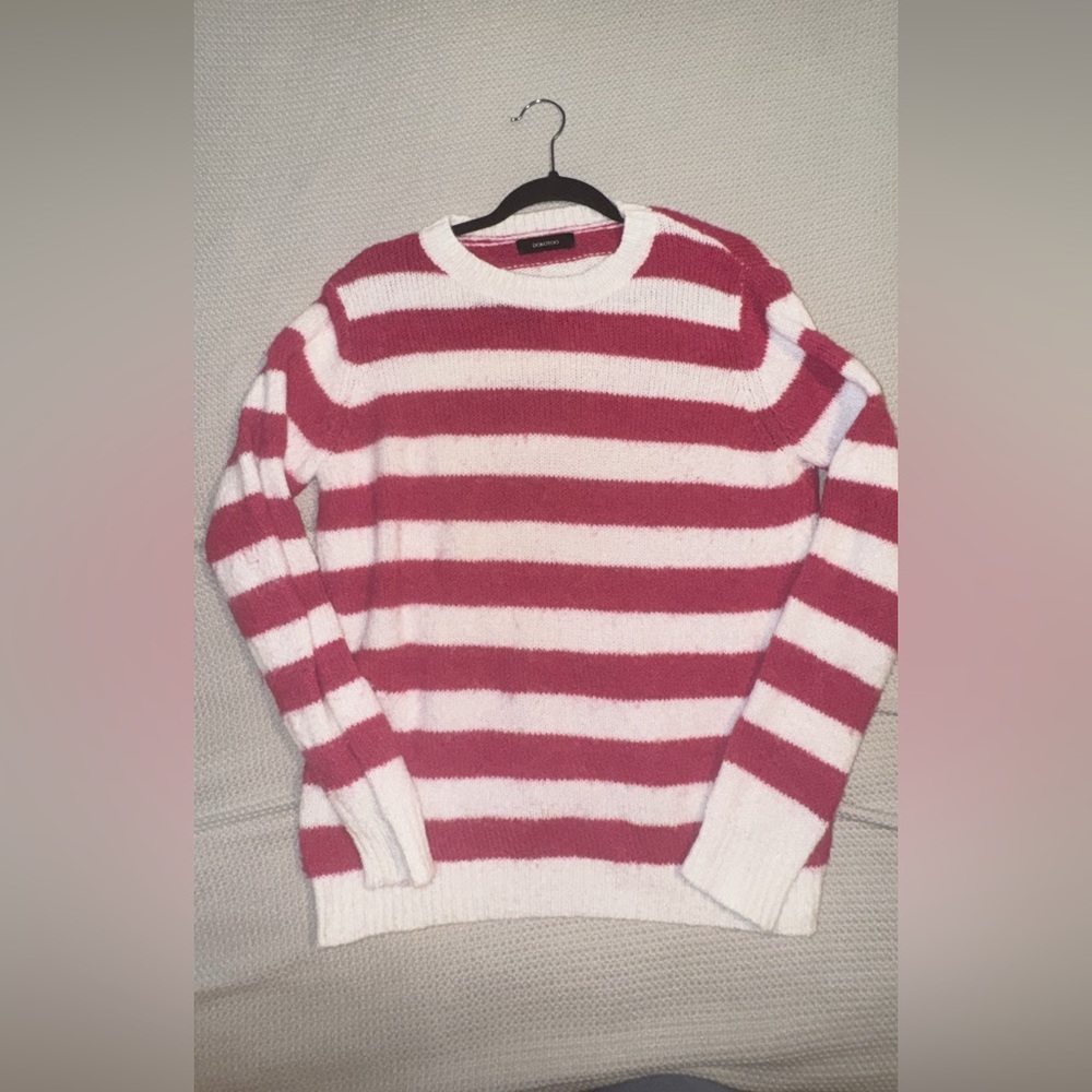 Striped Pink and White Sweater